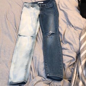 Half bleached jeans